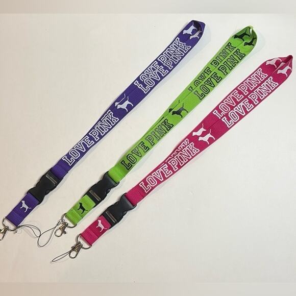 NWOT set of 3 Victoria secret pink lanyards - Picture 1 of 3